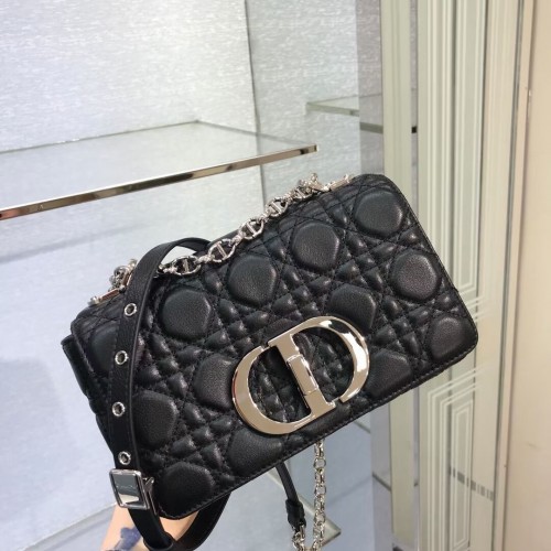 Dior KLEINE DIOR CAROBAG Zacht Cannage-kalfsleer M9241 Zwart