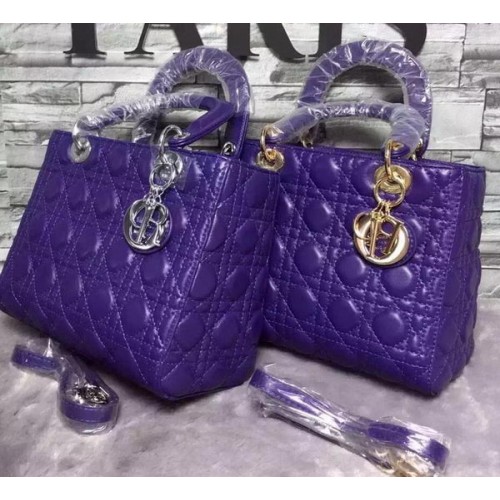 Dior Small Lady Dior-tas Schapenleer CD6322 Violet