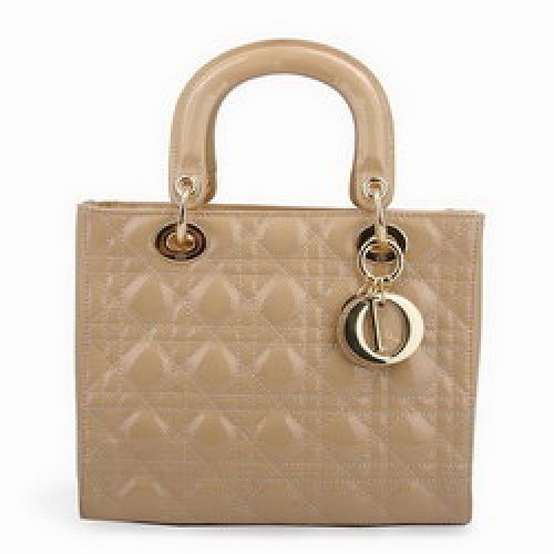 Dior Tote Bags Lakleer Abrikoos 6301