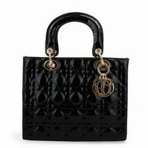 Dior Tote Bags Lakleer Zwart 6301