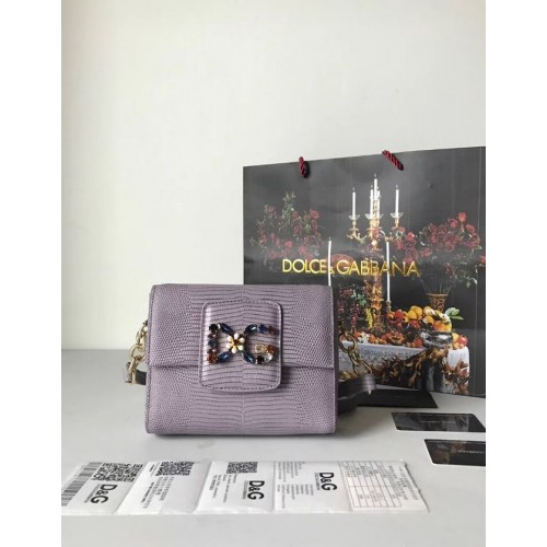 Dolce Gabbana Kalfsleren schoudertas 5568 grijs