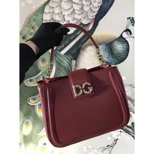 Dolce Gabbana Origianl Leren Tas 4918 Burgundy