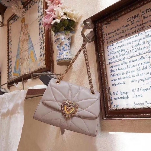 Dolce Gabbana Origianl Leren Tas 4919 grijs