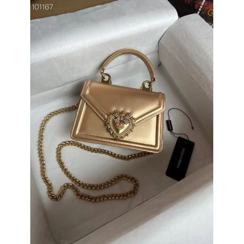 Dolce Gabbana Origianl lederen schoudertas 4011 goud