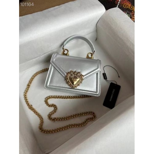 Dolce Gabbana Origianl lederen schoudertas 4011 zilver