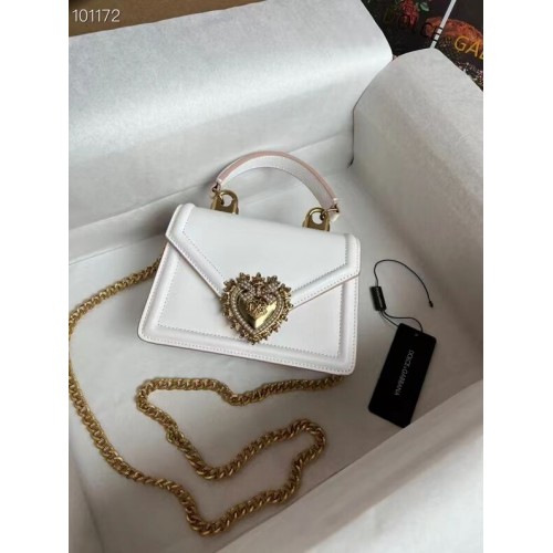 Dolce Gabbana Origianl Leren Schoudertas 4011 wit