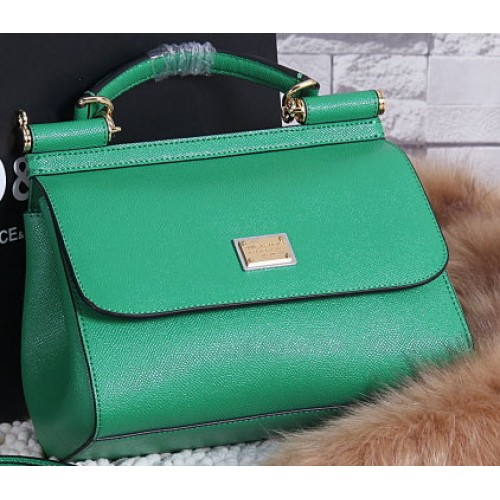 Dolce Gabbana SICILIË kalfsleren draagtas BB4136 groen