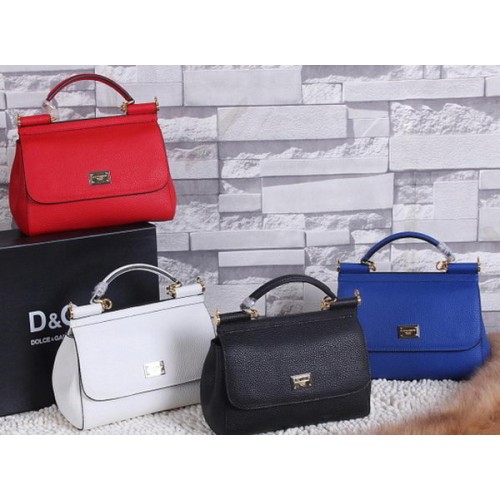 Dolce Gabbana SICILIË Litchi lederen draagtassen BB4136