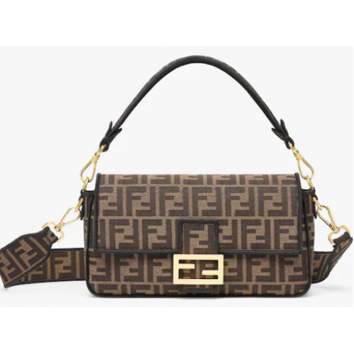 FENDI Baguette Bruine stoffen tas 8BR600