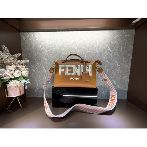 FENDI Gevlochten Strozak F6535 Camel
