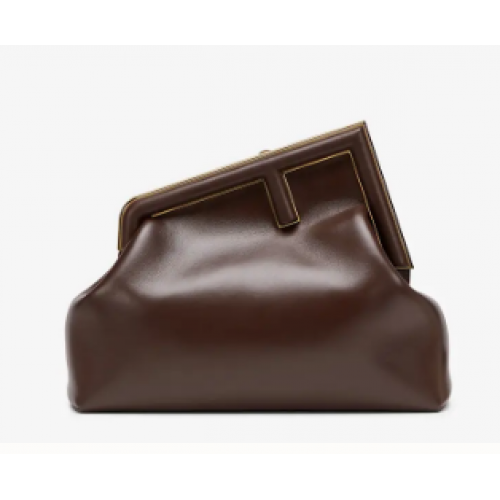 FENDI FIRST MEDIUM leren tas 8BP127AB Donkerbruin