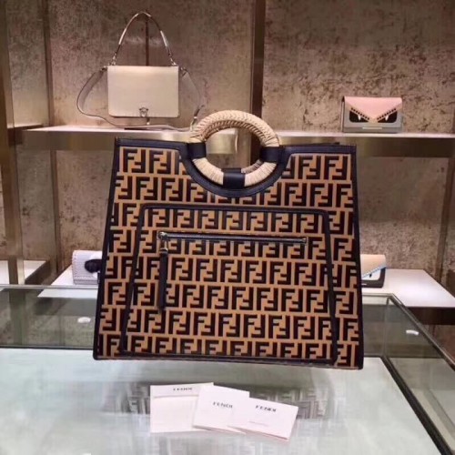 FENDI Kan I originele leren draagtas 23589