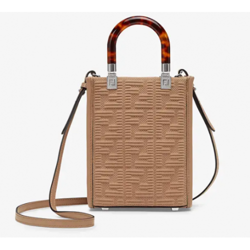 FENDI MINI SUNSHINE SHOPPER FF stoffen minitas 8BS051AG Beige