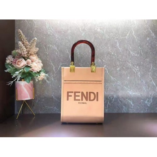 FENDI MINI SUNSHINE SHOPPER leren minitas 8BS051ABV roze