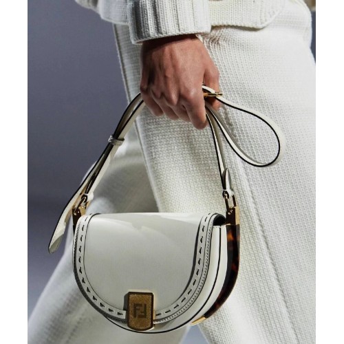FENDI MOONLIGHT leren tas 8BT346A Wit