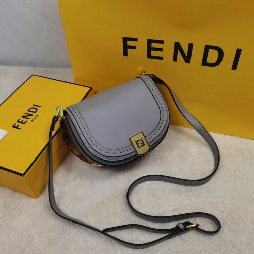 FENDI MOONLIGHT leren tas 8BT346A grijs