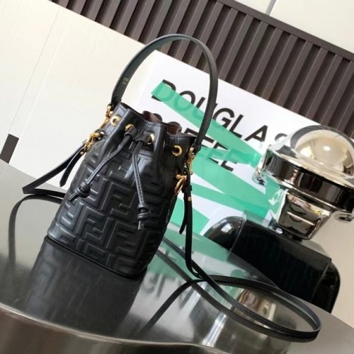 FENDI Mon Tresor leren minitas 8BS010 zwart