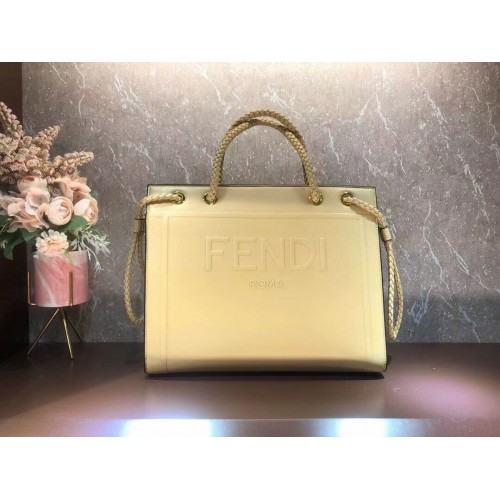 FENDI PACK MEDIUM SHOPPING BAG leren tas F1508 beige