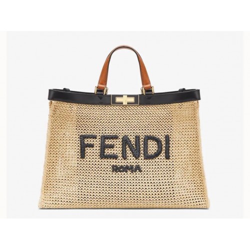 FENDI PEEKABOO ICONIC leren tas 8BN245 Beige
