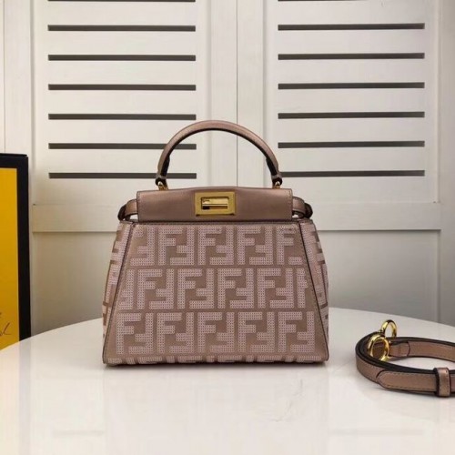 FENDI PEEKABOO ICONIC leren tas F0335 roze
