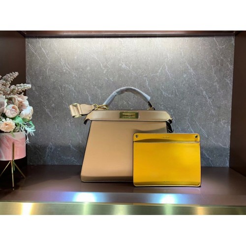 FENDI PEEKABOO ISEEU MEDIUM leren tas 8BN321A6 abrikoos