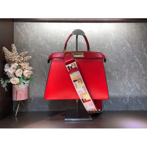 FENDI PEEKABOO ISEEU MEDIUM leren tas 8BN321A6 rood