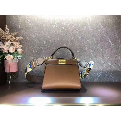 FENDI PEEKABOO ISEEU SMALL leren tas F1615 zwartachtig groen