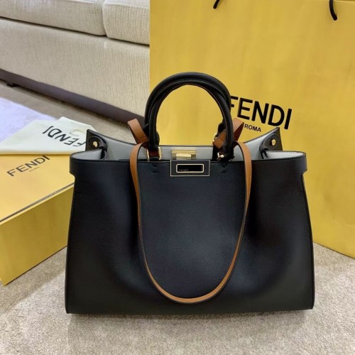 FENDI PEEKABOO X-TOTE leren tas F1527 zwart