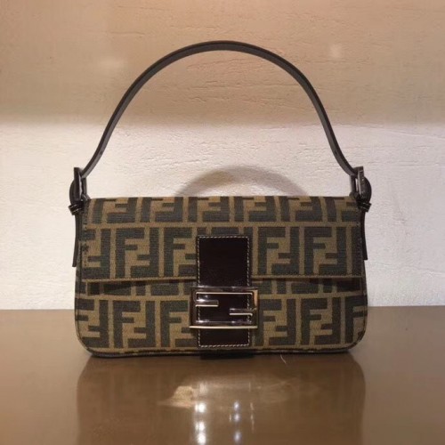 FENDI Vintage BAGUETTE Schoudertas 83018 Bruin