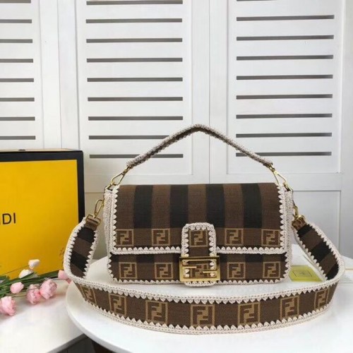 FENDI stoffen tas 8BR033 Koffie