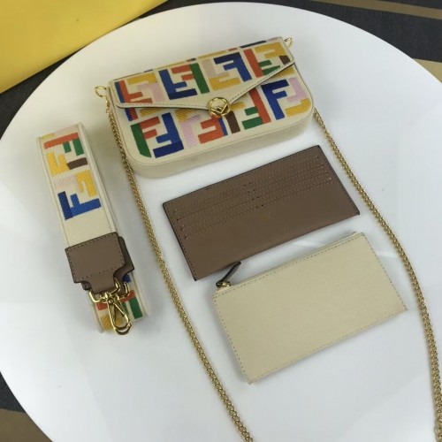 FENDI stoffen tas F1230 Beige