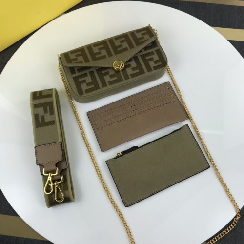 FENDI stoffen tas F1230 groen