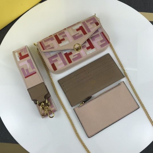 FENDI stoffen tas F1230 roze