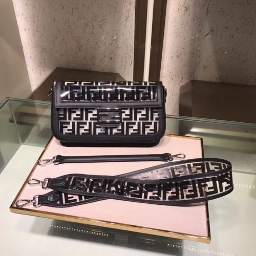 Fendi BAGUETTE MINI PU draagtas 8BS018 zwart