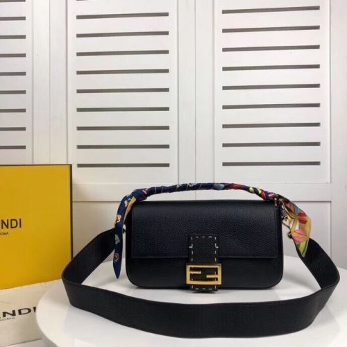 Fendi BAGUETTE leren tas F2466 zwart