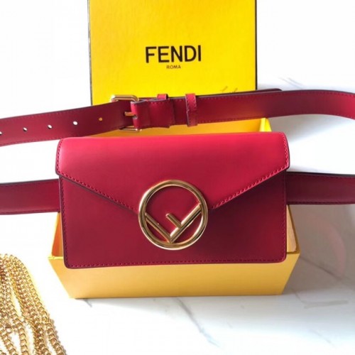 Fendi BELT BAG leren heuptas 8BM005 rood