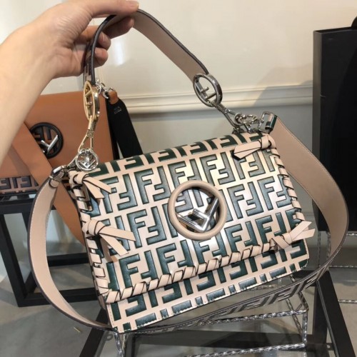 Fendi KAN I LOGO Handtas medium 8BT284 groen