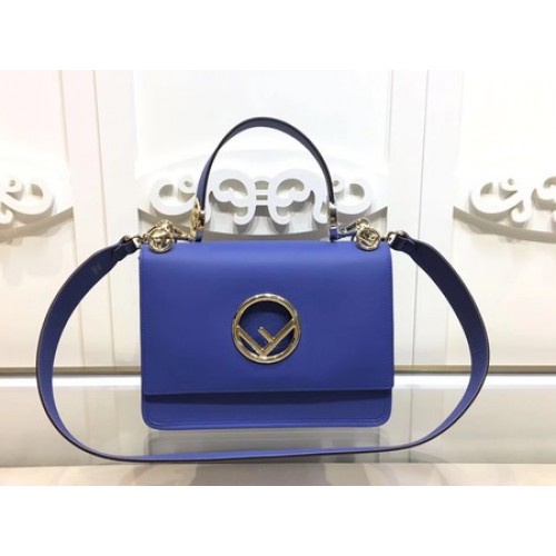 Fendi KAN I Leren Tas FD2670 Blauw