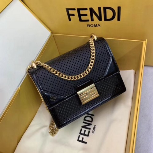 Fendi KAN U SMALL leren minitas 8BT312 Royal