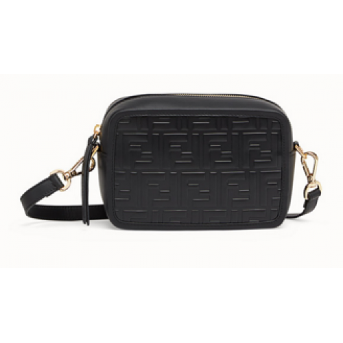Fendi MINI CAMERA TAS Zwart leren tas 8BS019A