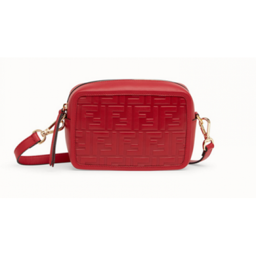 Fendi MINI CAMERA TAS Rode leren tas 8BS019A