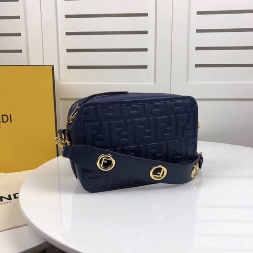 Fendi MINI CAMERA CASE leren tas 8BS019A blauw