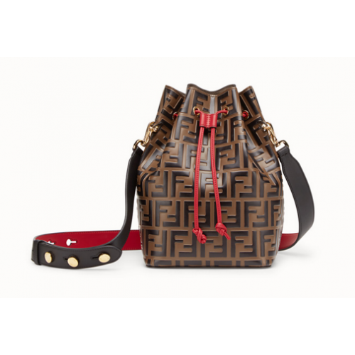 Fendi MON TRESOR Multicolor leren tas 8BT298A Rood