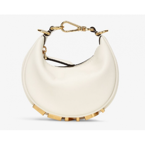 Fendi Nano Fendigraphy Wit lederen bedel 7AS089A