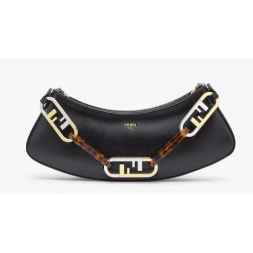 Fendi O Lock Swing Mint groen leren etui 8BS068A zwart