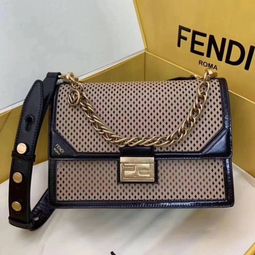 Fendi origineel leer FD6359 bruin en zwart