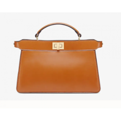 Fendi PEEKABOO ISEEU EAST-WEST leren tas 8BN323A bruin