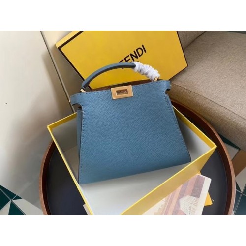 Fendi PEEKABOO ISEEU MEDIUM leren tas 70192 blauw