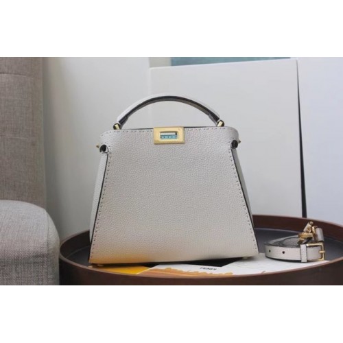 Fendi PEEKABOO ISEEU MEDIUM leren tas 70192 wit