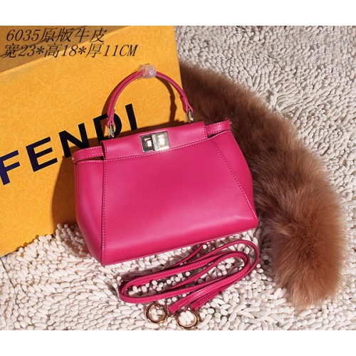 Fendi Kiekeboe Tas Glad Leer FD6035 Roze